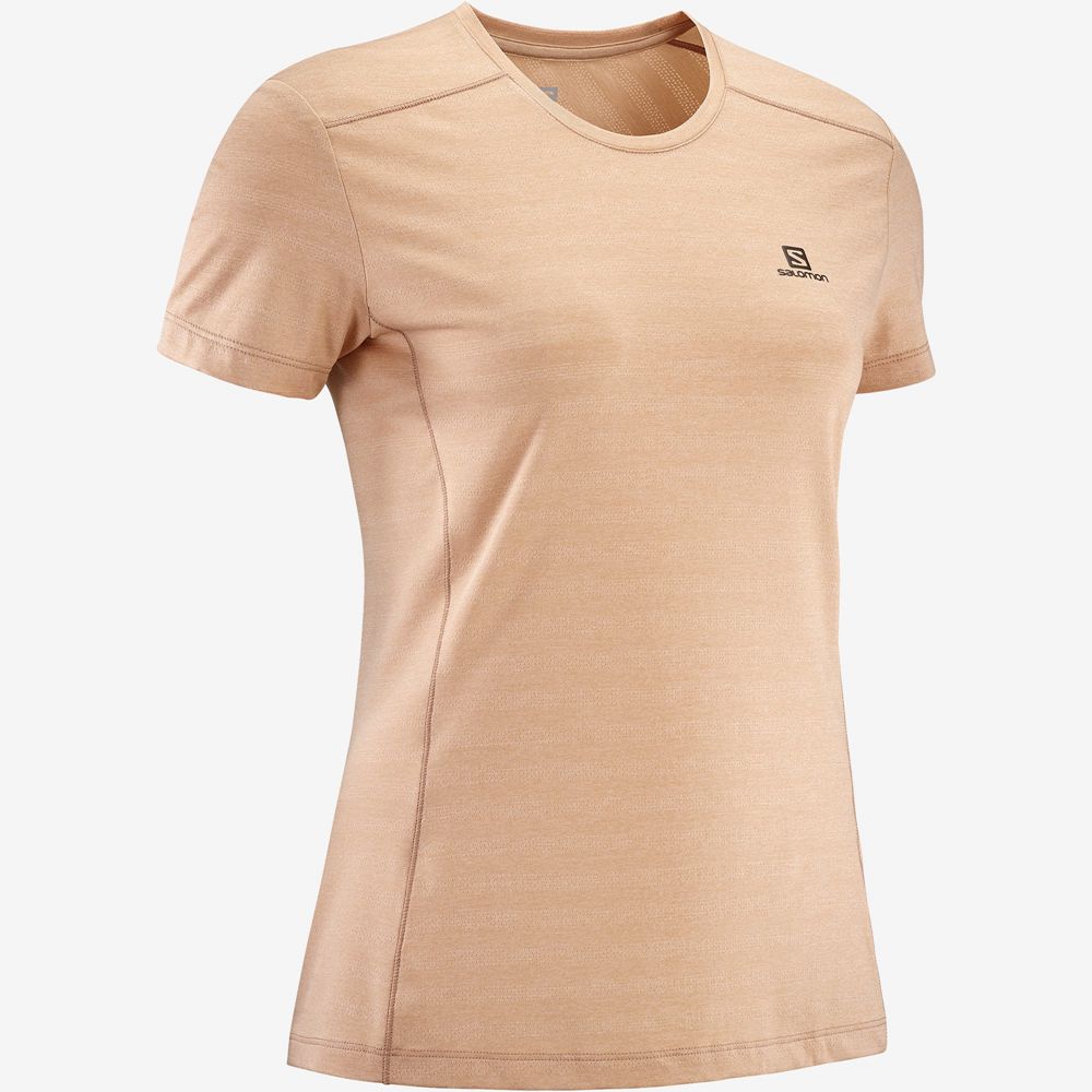 Salomon Israel XA W - Womens T shirts - Khaki (LKWG-78932)